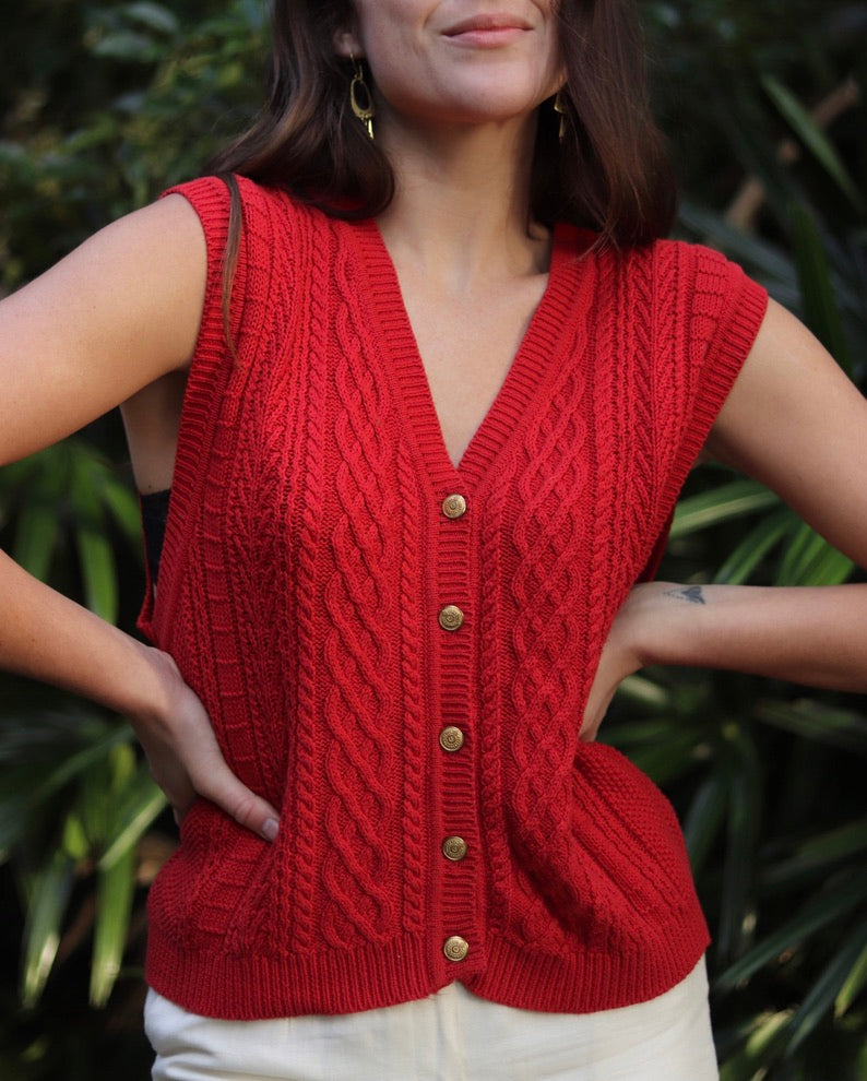 Cherry Red Cardigan – salovintage - Main Image