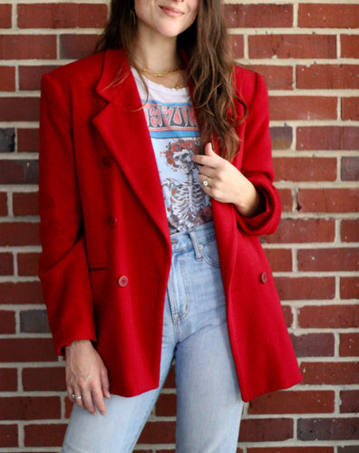 Scarlet Wool Structured Jacket