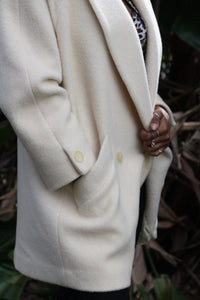 Vintage Cream Wool Coat