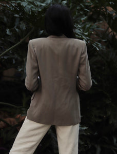 Vintage Taupe and Gold Blazer