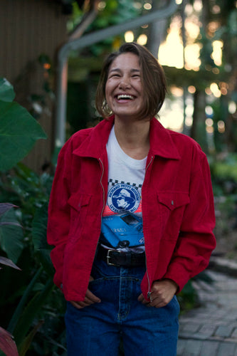 Vintage Crimson Corduroy Jacket