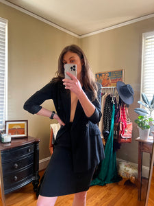 Black Blazer/Skirt Set