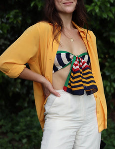Colorblock Silk Scarf