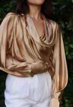 Load image into Gallery viewer, Satin Champagne Blouse