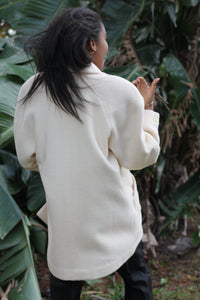 Vintage Cream Wool Coat