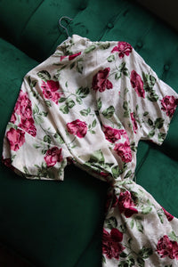 Pure Silk Floral Robe