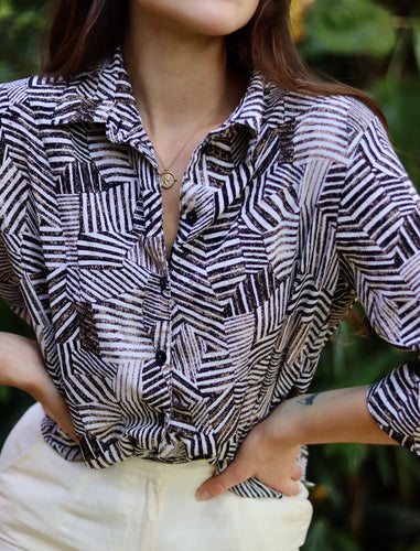 Vintage Patterned Blouse