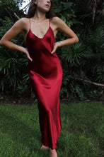 Load image into Gallery viewer, Vintage Pure Silk Ruby Gown