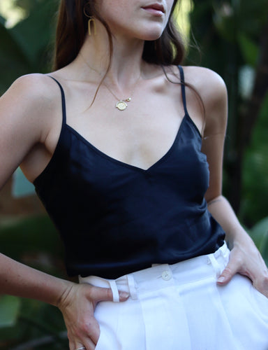 Vintage Satin Noir Cami