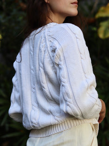 Cable Knit Ivory Sweater