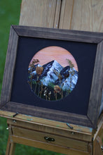 Load image into Gallery viewer, Mixed Media Mountainscape - Sunset 1