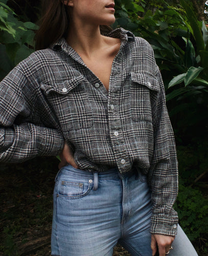 Pure Silk RL Plaid Blouse