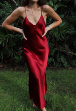 Load image into Gallery viewer, Vintage Pure Silk Ruby Gown