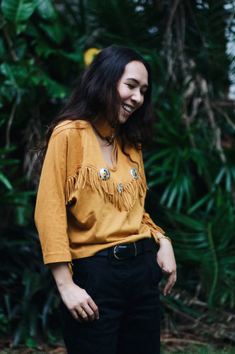 Wild West Mustard Blouse