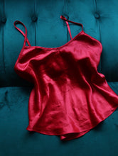 Load image into Gallery viewer, Crimson Satin Sleepwear Set