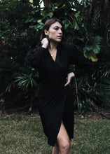 Load image into Gallery viewer, Vintage Onyx Wrap Dress