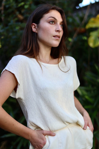 Ivory Textured Blouse