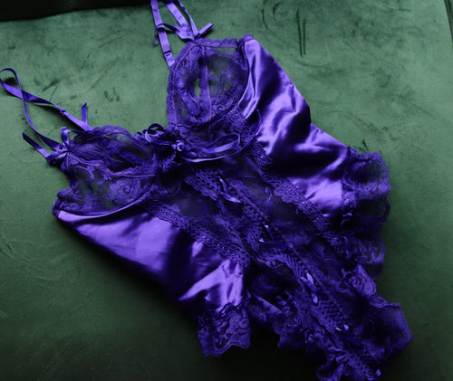 Indigo Lace Teddy