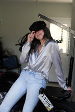 Load image into Gallery viewer, Silver Disco Blouse